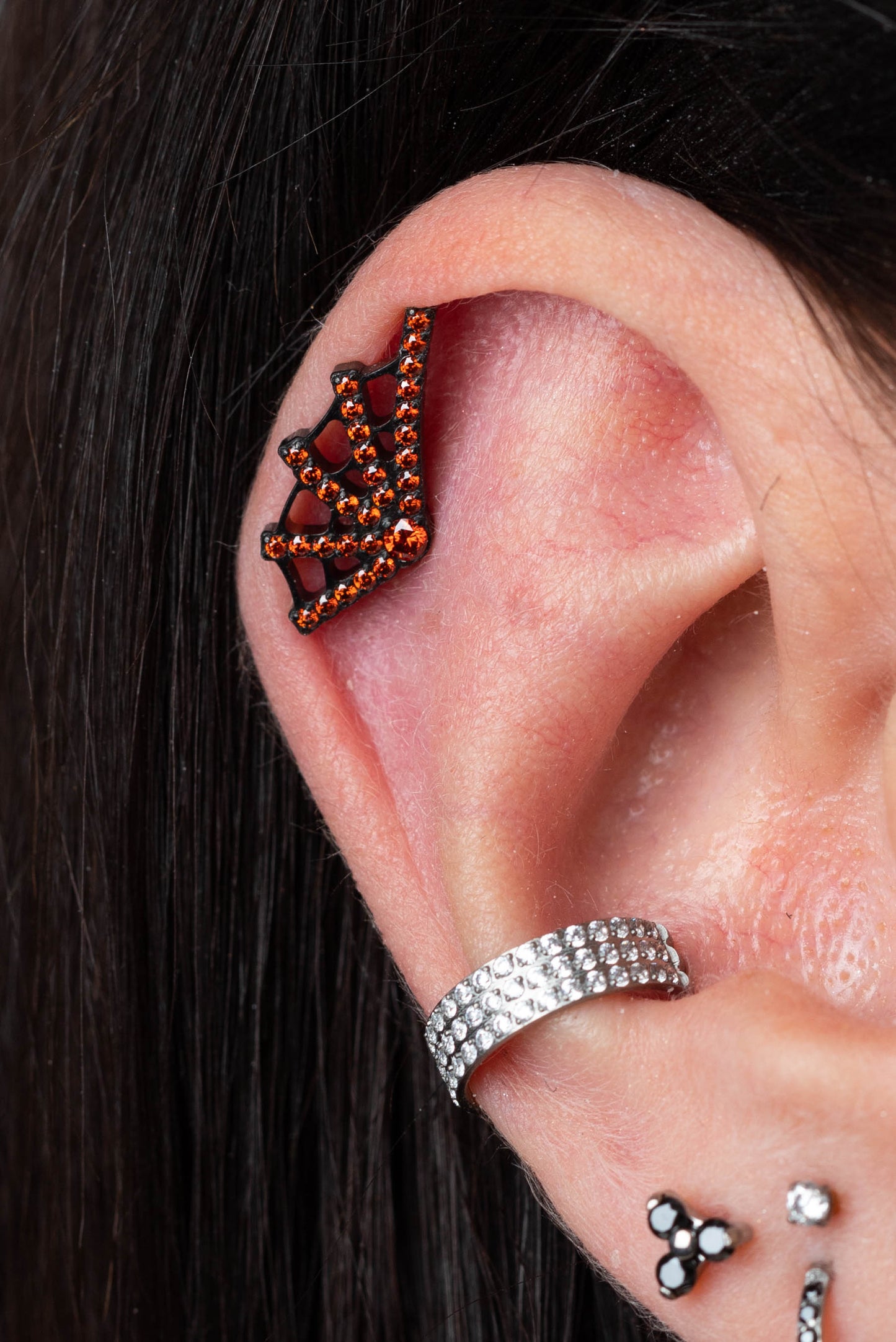 Piercing Dook Vermelho-Preto- Titânio