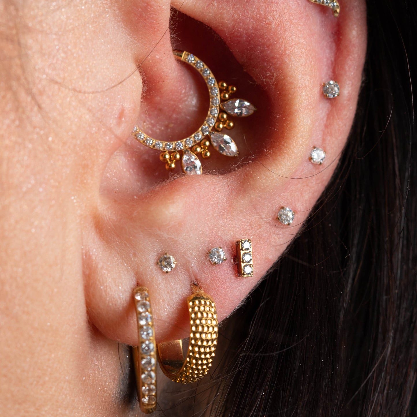 Piercing Lit PVD Dourado - Titânio