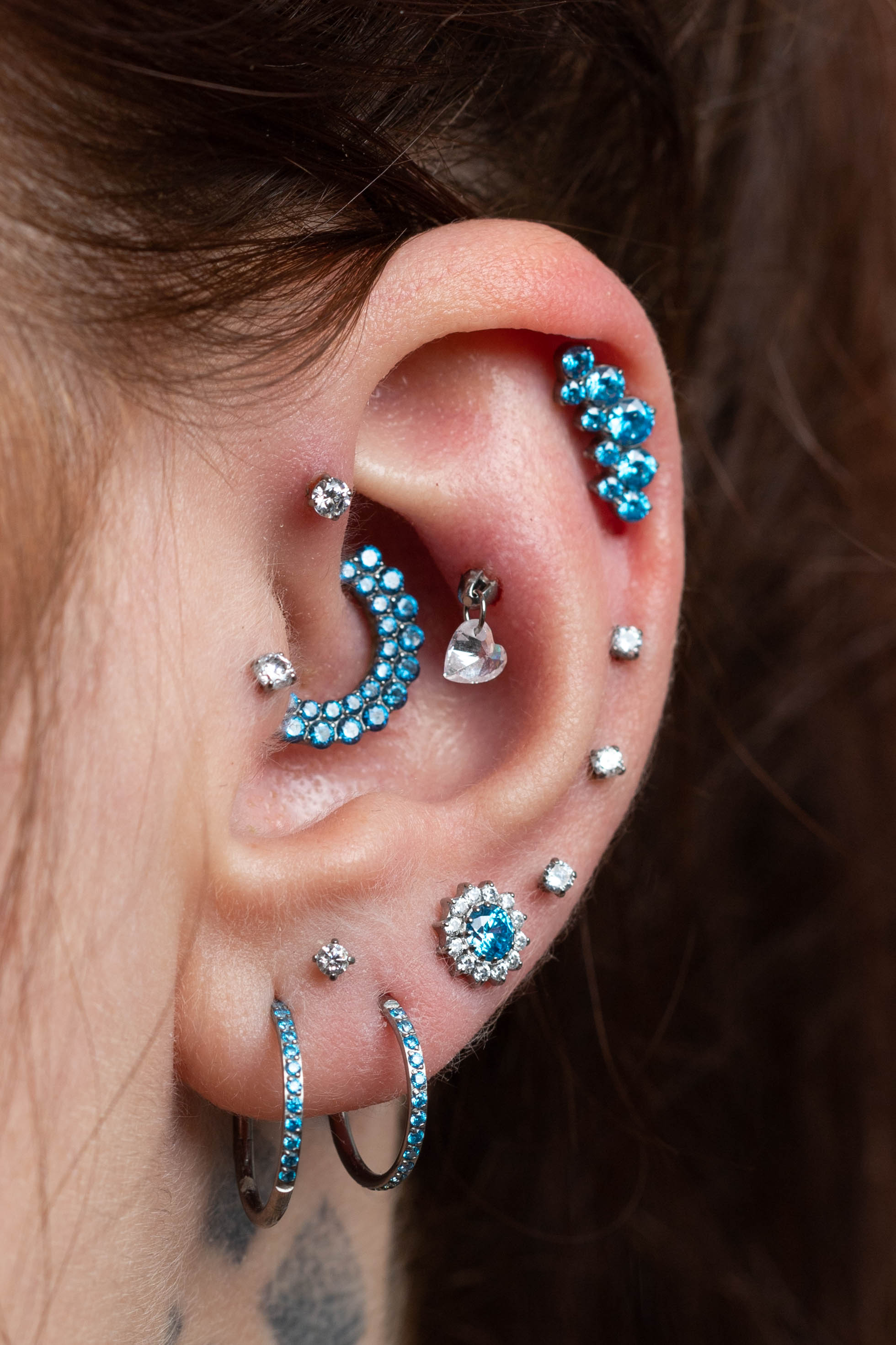 Piercing Imperial Azul- Titânio