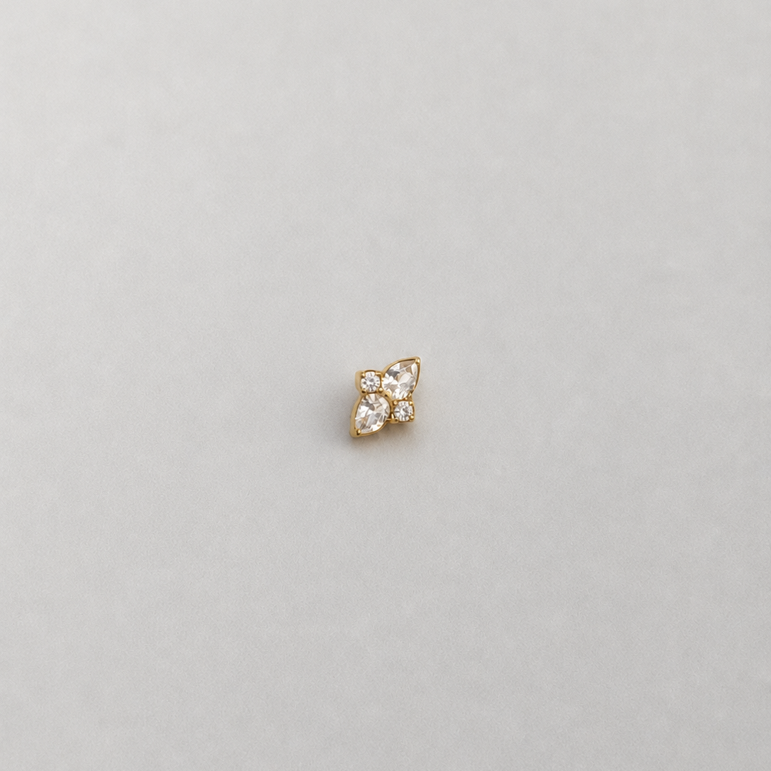 Piercing Thalia PVD Dourado - Titânio