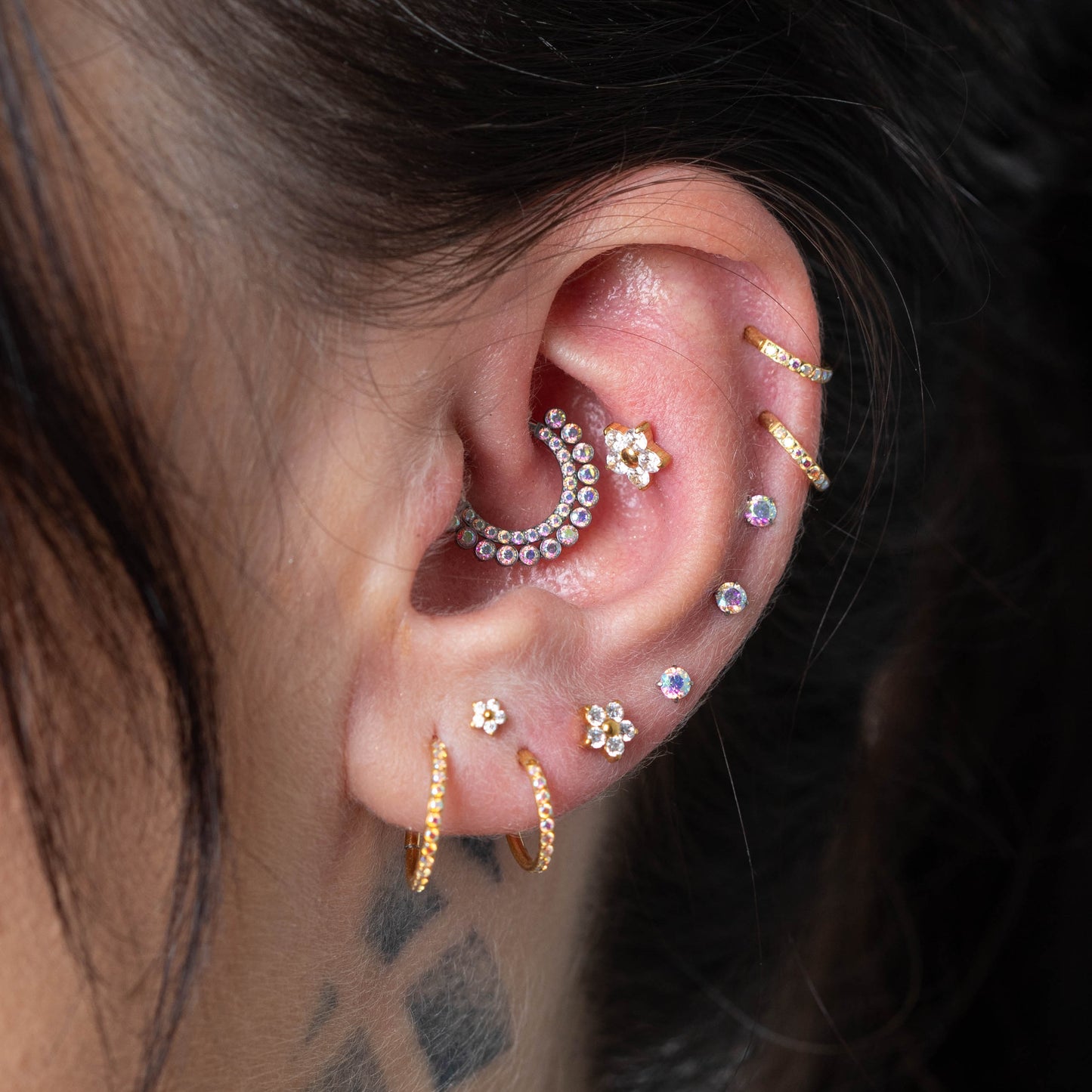 Piercing Argola PVD Gold Unic Furtacor- Titânio