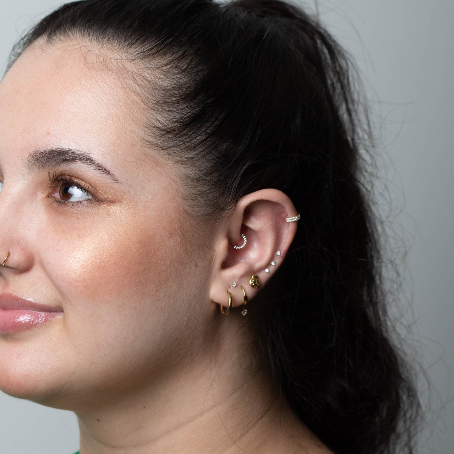 Piercing Joaninha PVD Dourado - Titânio
