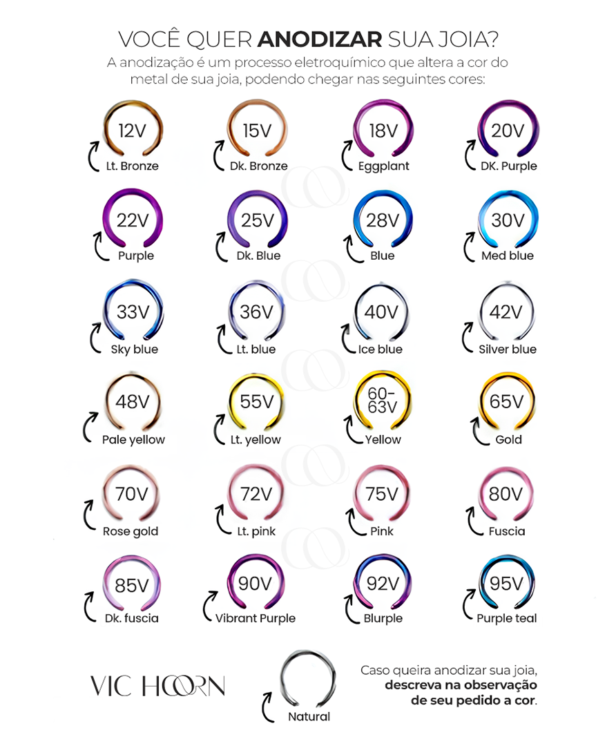 Argola Lumen Crescent - Titânio