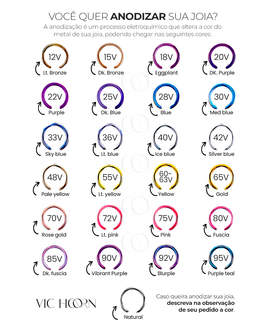 Piercing Ana Nya Lilás -Titânio