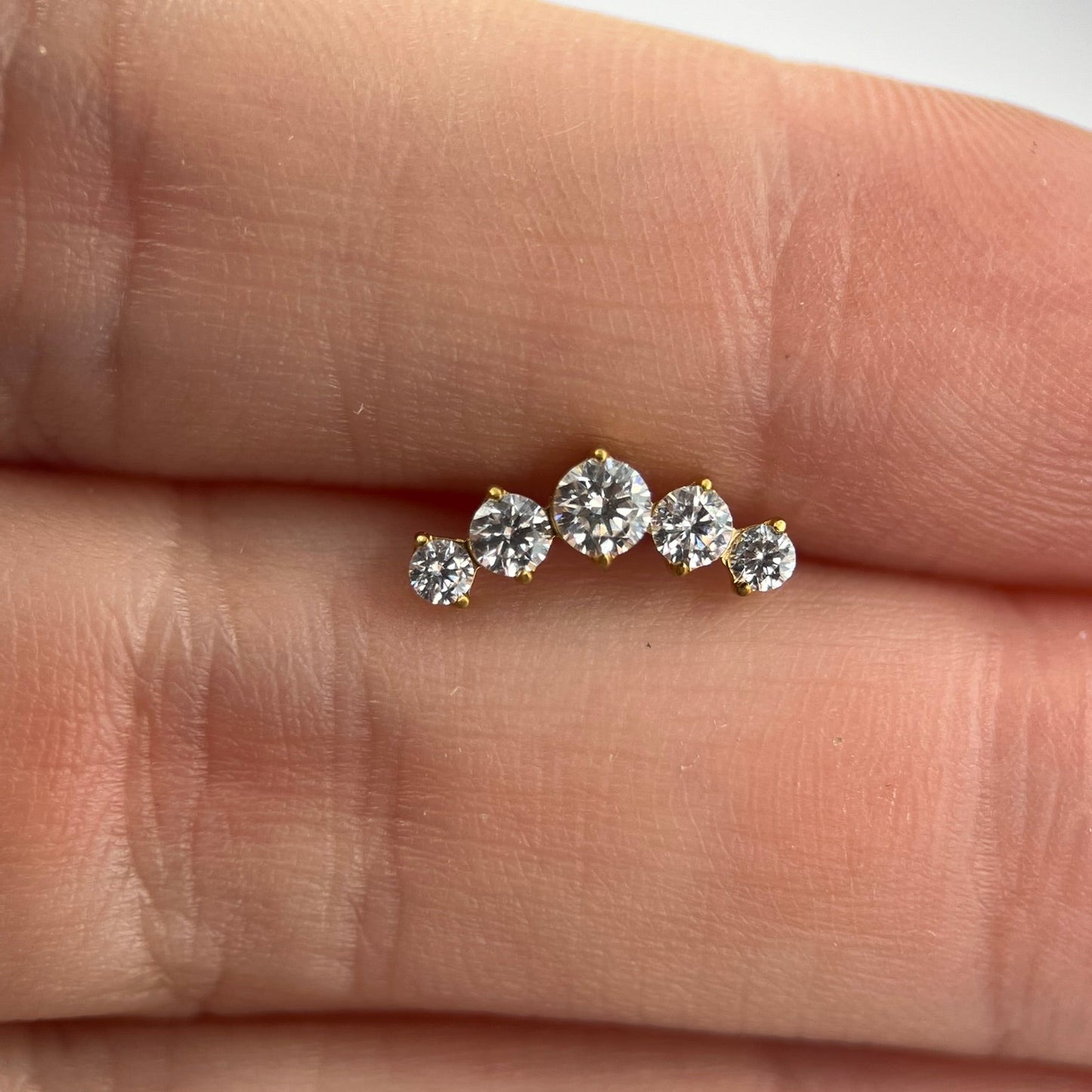 Piercing Crown PVD Dourado - Titânio