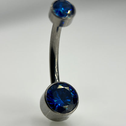 Piercing Pure Belly Azul -Titânio