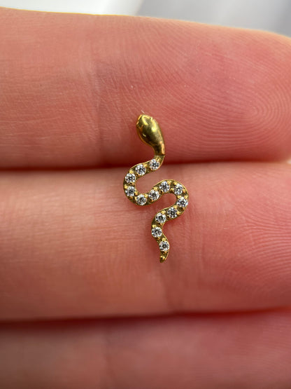Piercing PVD Gold Snake- Titânio