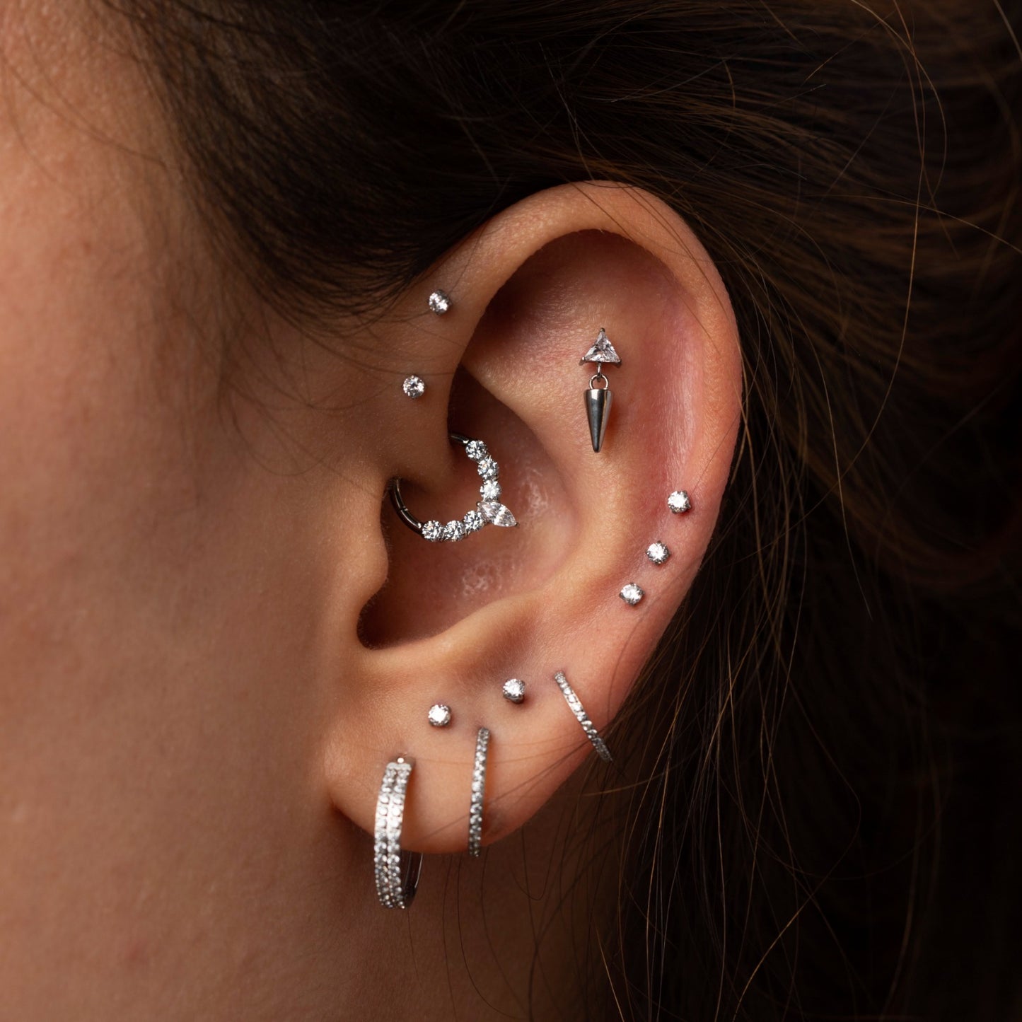 Piercing Triangle Spike - Titânio