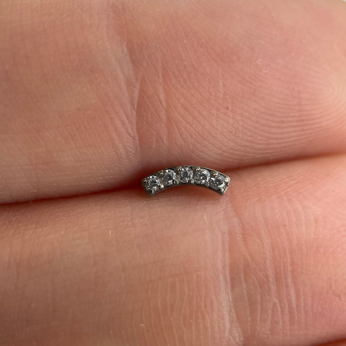 Piercing Mini Curves - Titânio
