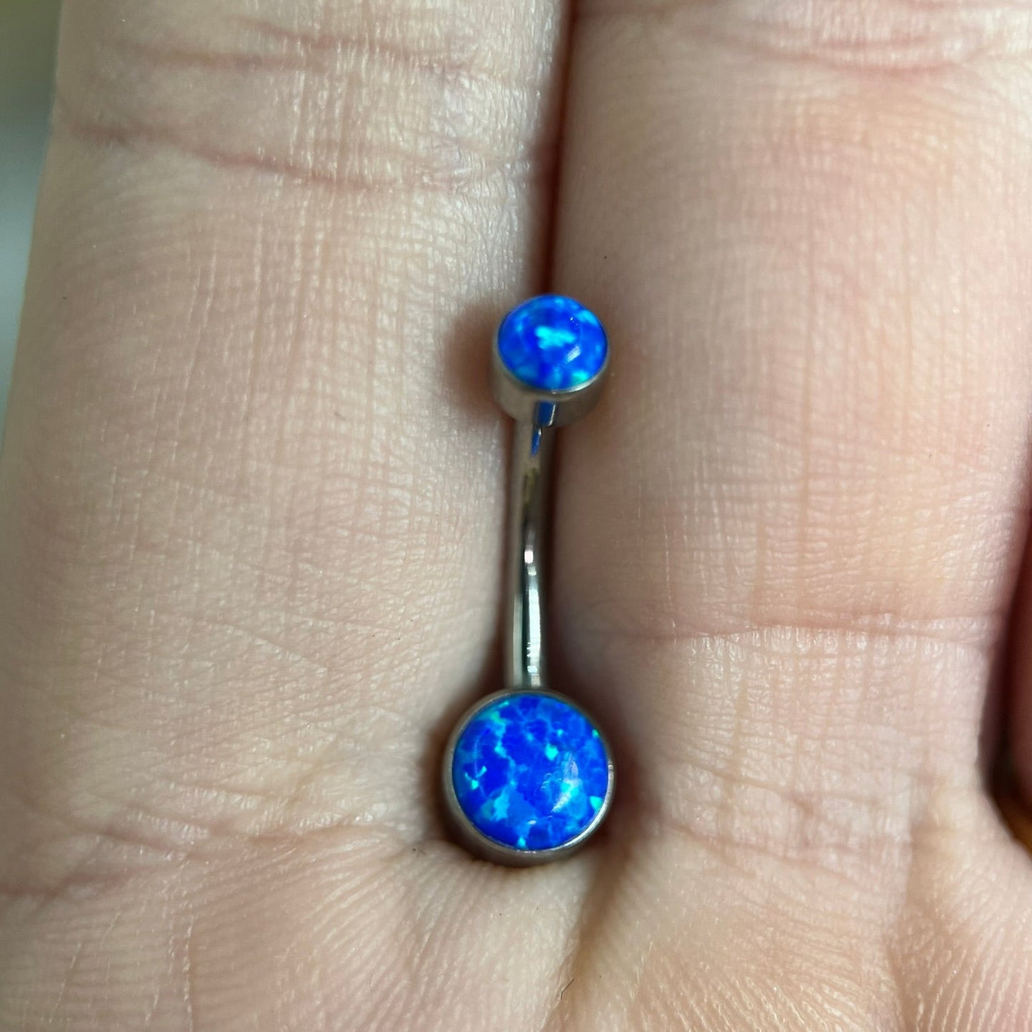 Piercing Pure Belly Ametista Azul -Titânio