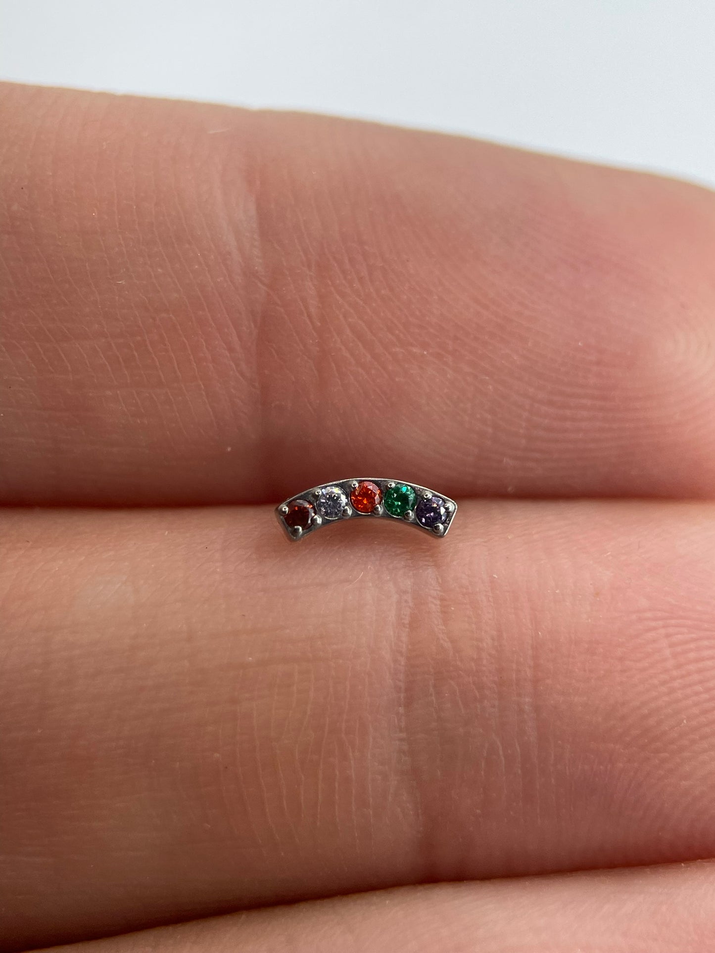 Piercing Mini Curves Colors- Titânio