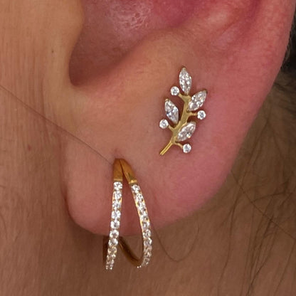 Piercing Argola Duplet PVD Dourado - Titânio