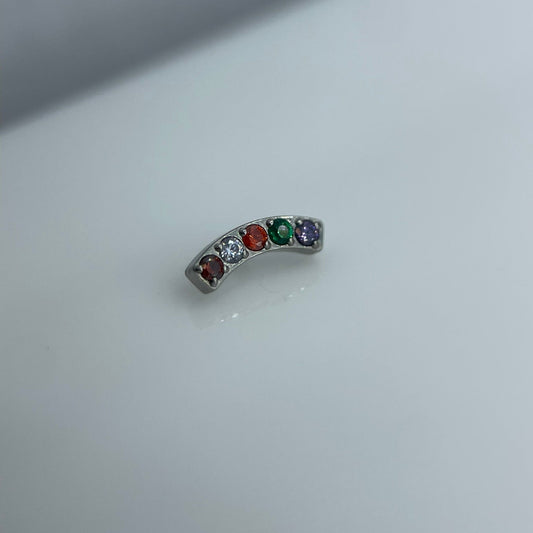 Piercing Mini Curves Colors- Titânio