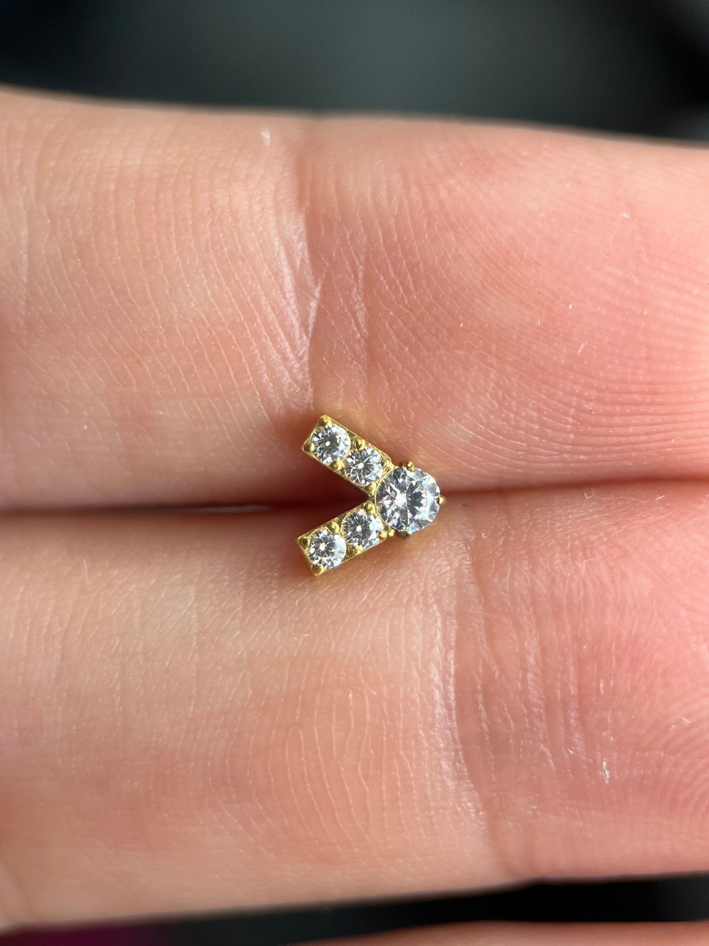 Piercing PVD Gold Vuiton- Titânio