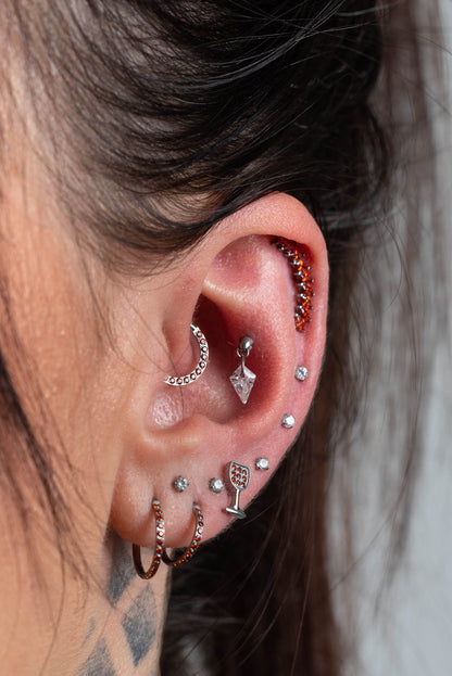 Piercing Wine Glass- Titânio