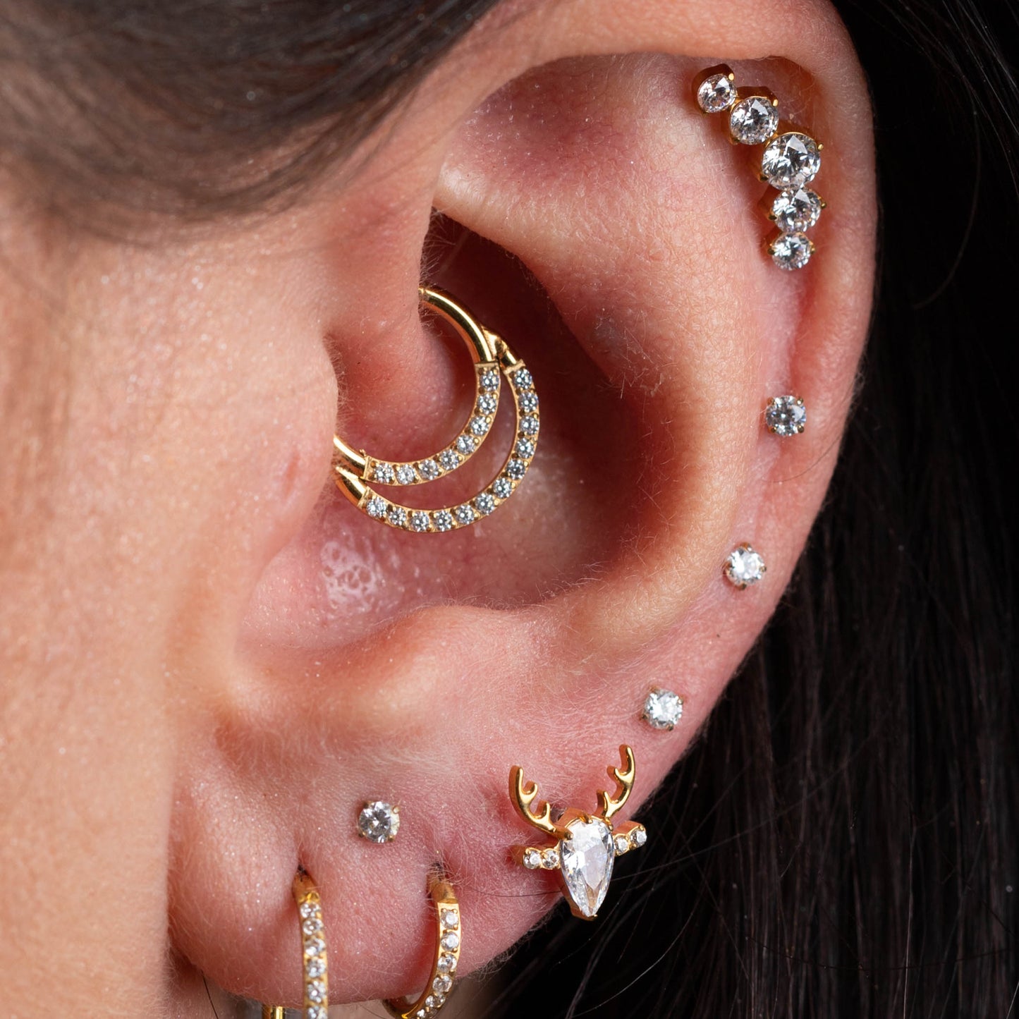 Piercing PVD Gold Courtney -Titânio