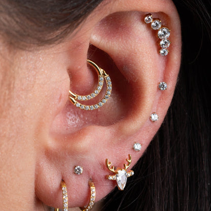 Piercing PVD Gold Courtney -Titânio