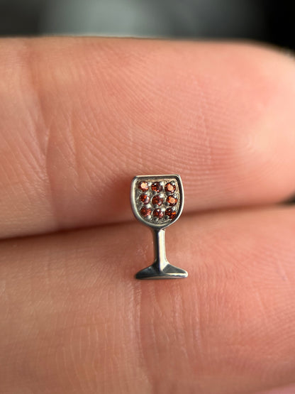 Piercing Wine Glass- Titânio
