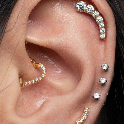 Piercing PVD Gold Lovely -Titânio