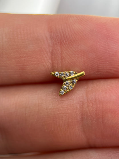 Piercing PVD Gold Tail- Titânio