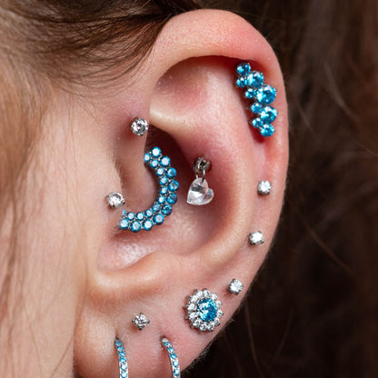 Piercing Imperial Rosa - Titânio