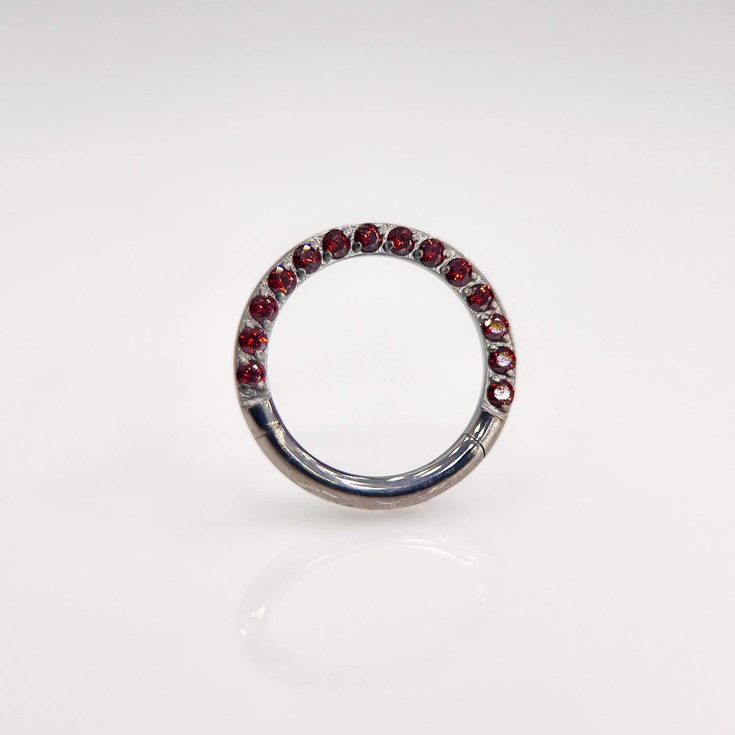 Piercing Single Vermelho -Titânio
