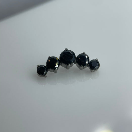 Piercing Crown Preto- Titânio