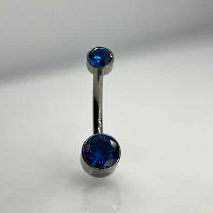 Piercing Pure Belly Azul -Titânio