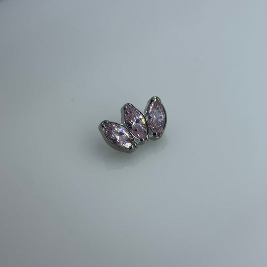 Piercing Flume Rosa- Titânio