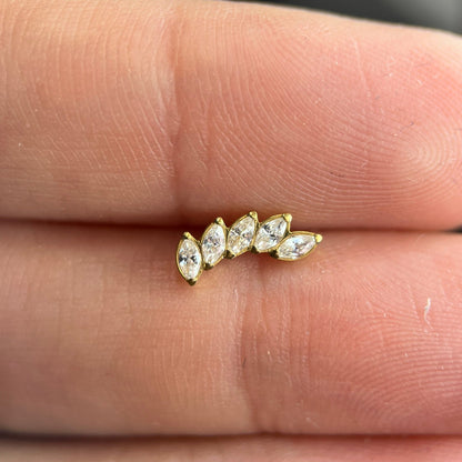 Piercing Maelle PVD Dourado - Titânio