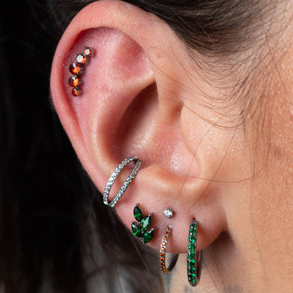 Piercing Argola Duplet - Titânio