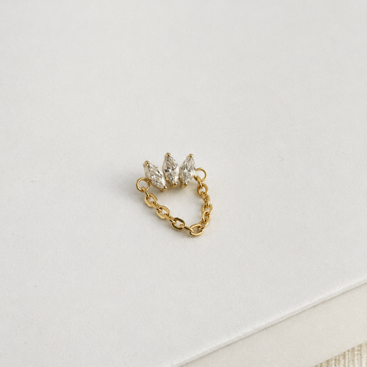 Piercing Aurenna PVD Dourado - Titânio