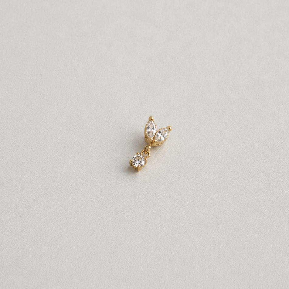 Piercing Evie PVD Dourado - Titânio