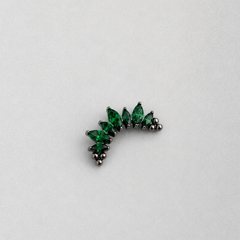 Piercing Amaya Boho Verde - Titânio