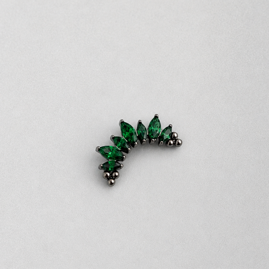 Piercing Amaya Boho Verde - Titânio