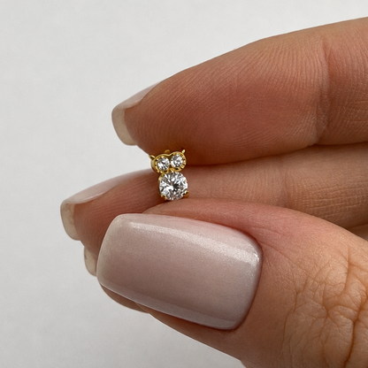 Piercing Coruja Dourado PVD - Titânio