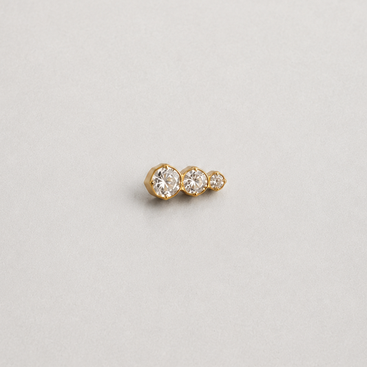 Piercing Cascade PVD Dourado - Titânio
