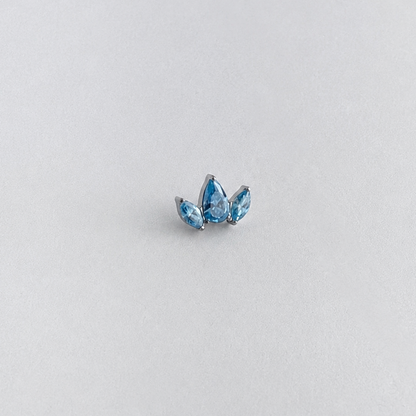 Piercing Elowa Azul - Titânio