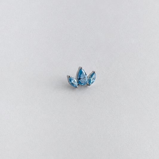 Piercing Elowa Azul - Titânio
