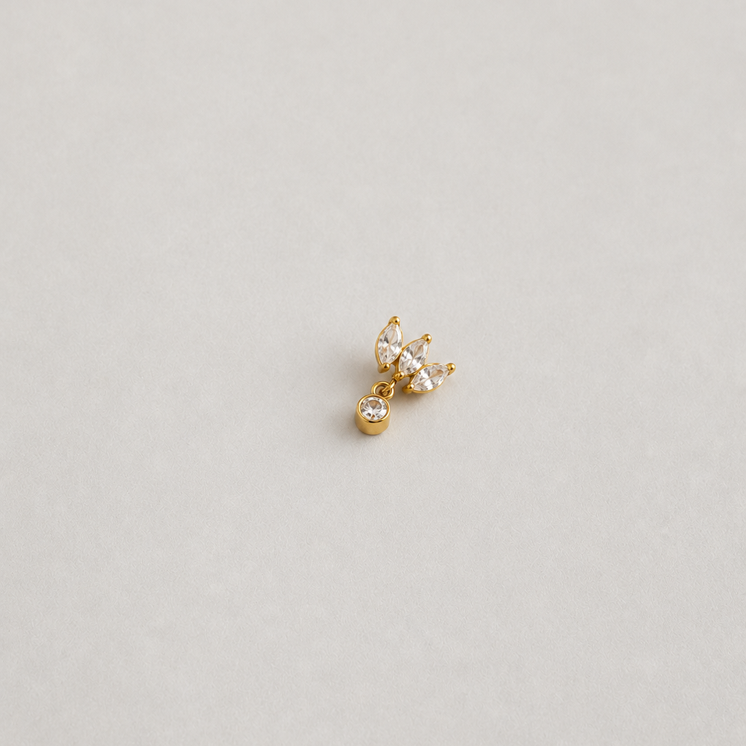 Piercing Daya PVD Dourado - Titânio