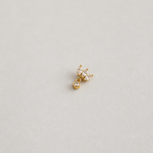 Piercing Daya PVD Dourado - Titânio