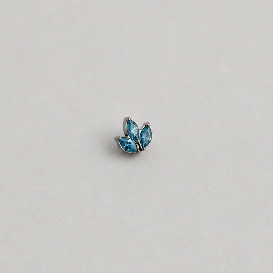 Piercing Lotus Azul - Titânio