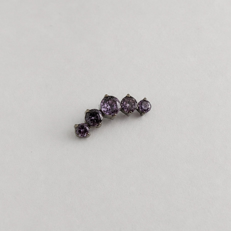 Piercing Ju Pamplona Roxo - Titânio