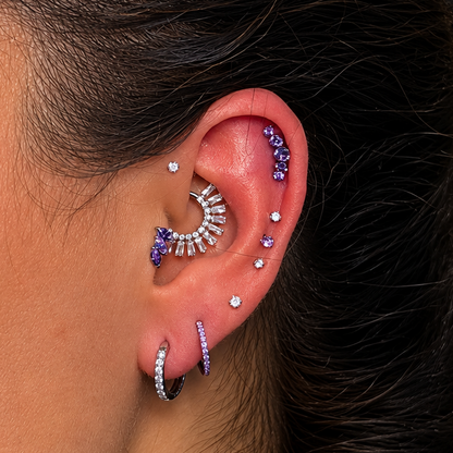 Piercing Ju Pamplona Roxo - Titânio