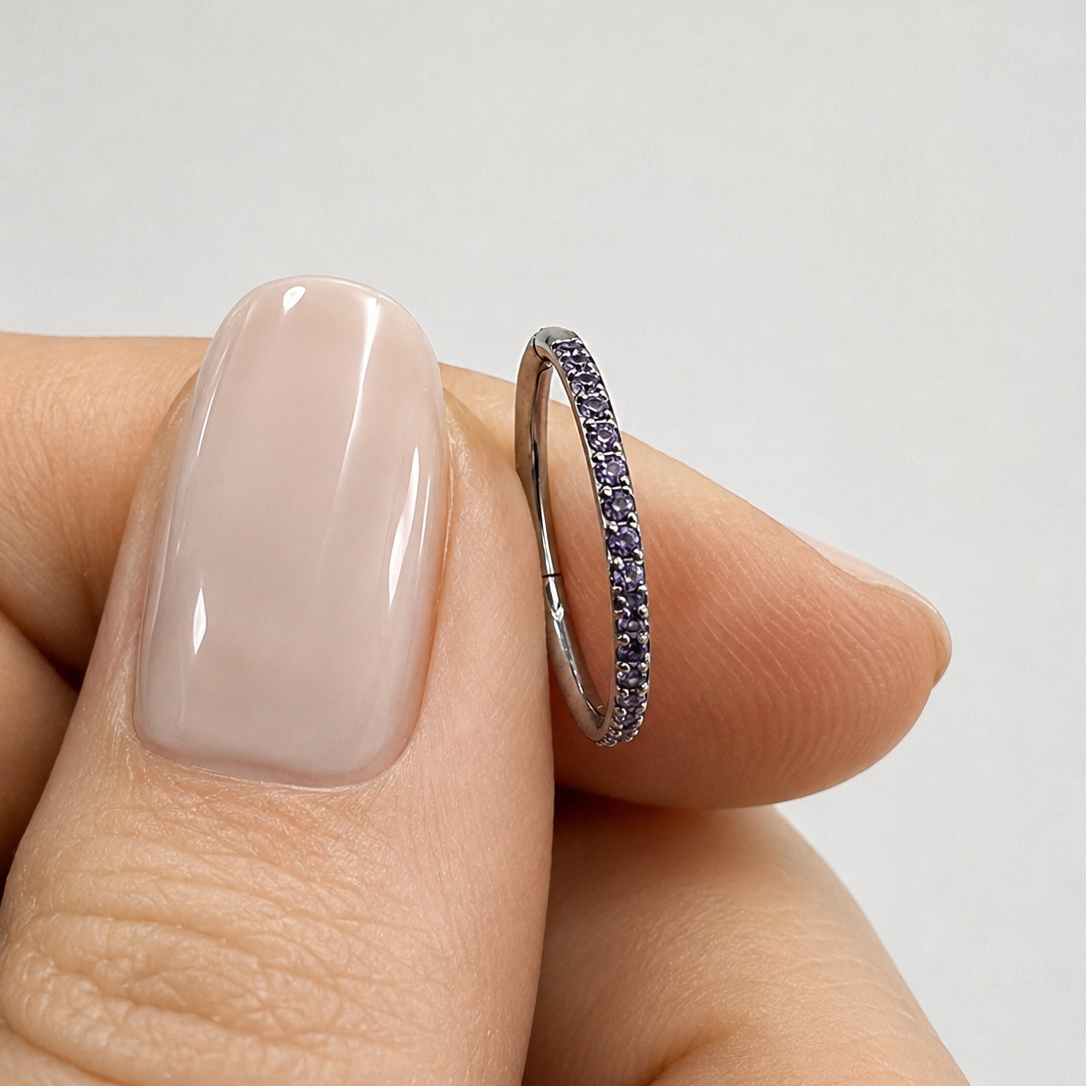 Piercing Argola Unic Roxo - Titânio