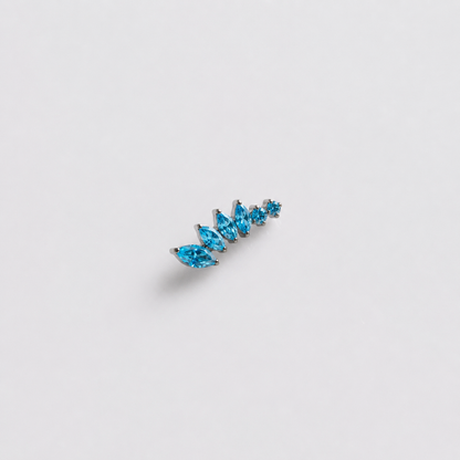 Piercing Aurea Line Azul Sapphire - Titânio
