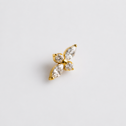 Piercing Floréa Prism Dourada PVD – Titânio