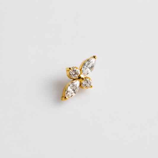 Piercing Floréa Prism Dourada PVD – Titânio