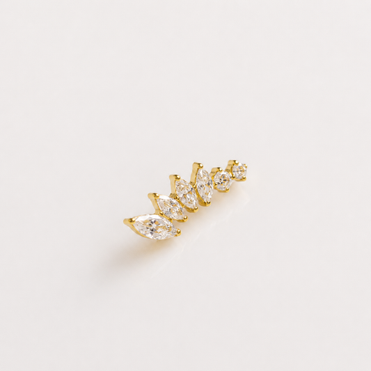 Piercing Aurea Line Dourada PVD - Titânio