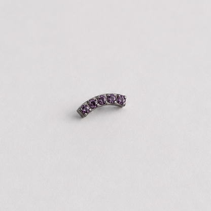 Piercing Mini Curves Roxo - Titânio